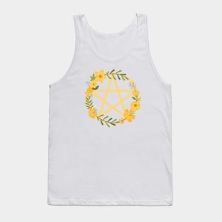 Spring Floral Pentacle Design Cheeky Witch® Tank Top